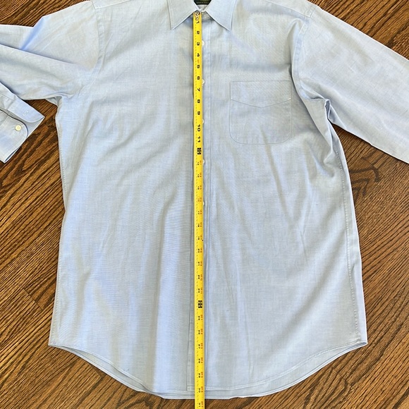 Saddles Light Blue Oxford Button Down Long Sleeve Casual or Dress Shirt - Picture 6 of 10